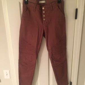 Abercrombie Auburn Ankle High waisted 4button Pant